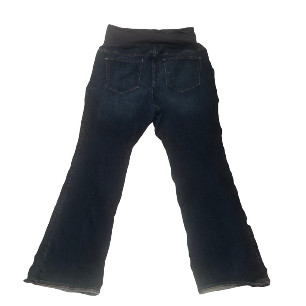 Old Navy Maternity Jeans Full Flare Over The Belly Coverage Long Size 18 Blue